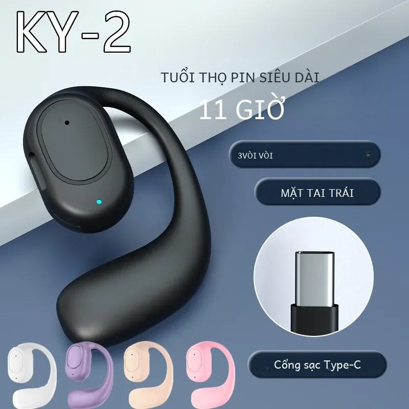 Tai Nghe Bluetooth Không Dây Ky2 Hifi Tai-móc Loại Bỏ Tiếng Ồn Tai Nghe Dẫn Không Khí Ows Âm Nhạc Thể Thao Cho Điện Thoại Thông Minh