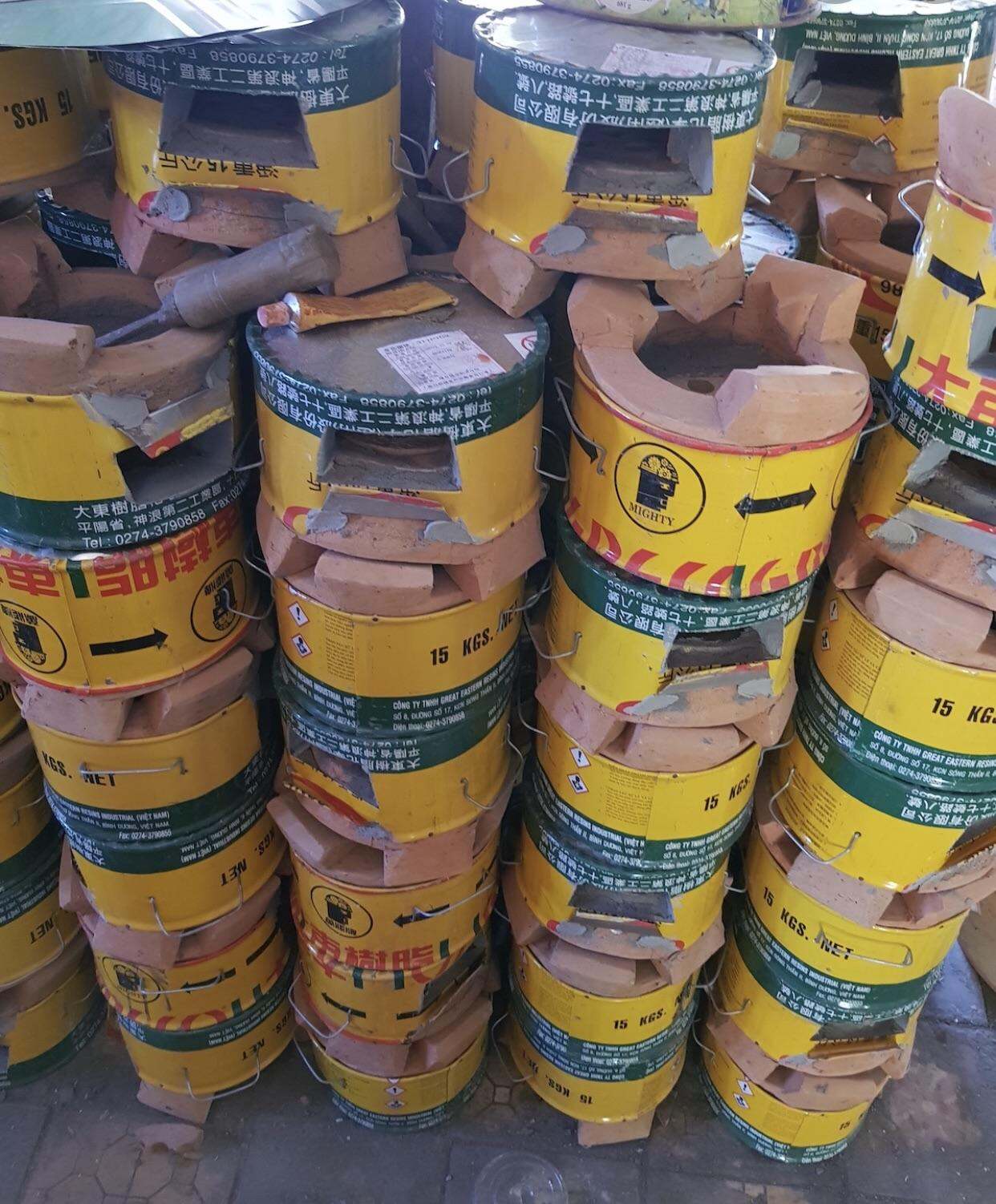 Bếp lò đất bọc thiếc có 2 quay cầm loại nhỏ (số 5)