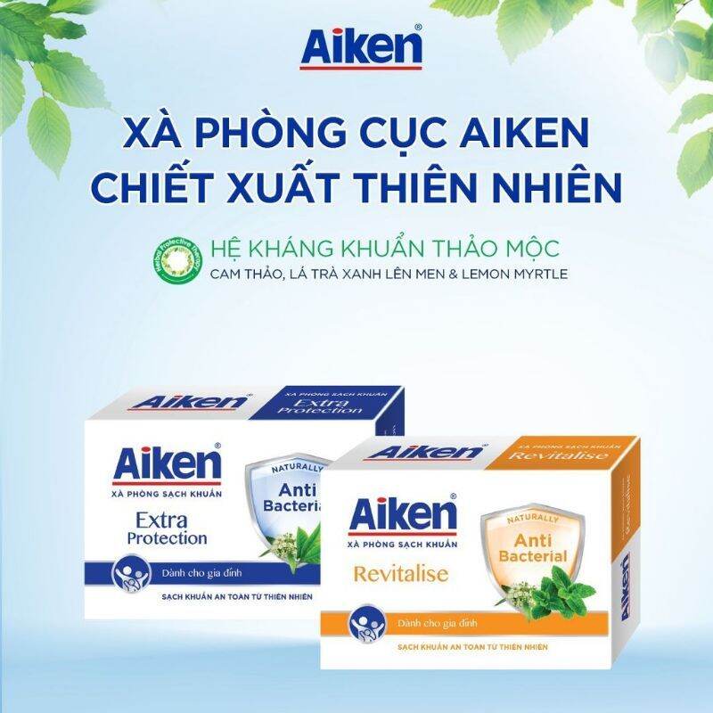 [Hcm]Xà Phòng Thanh Sạch Khuẩn Aiken 90G