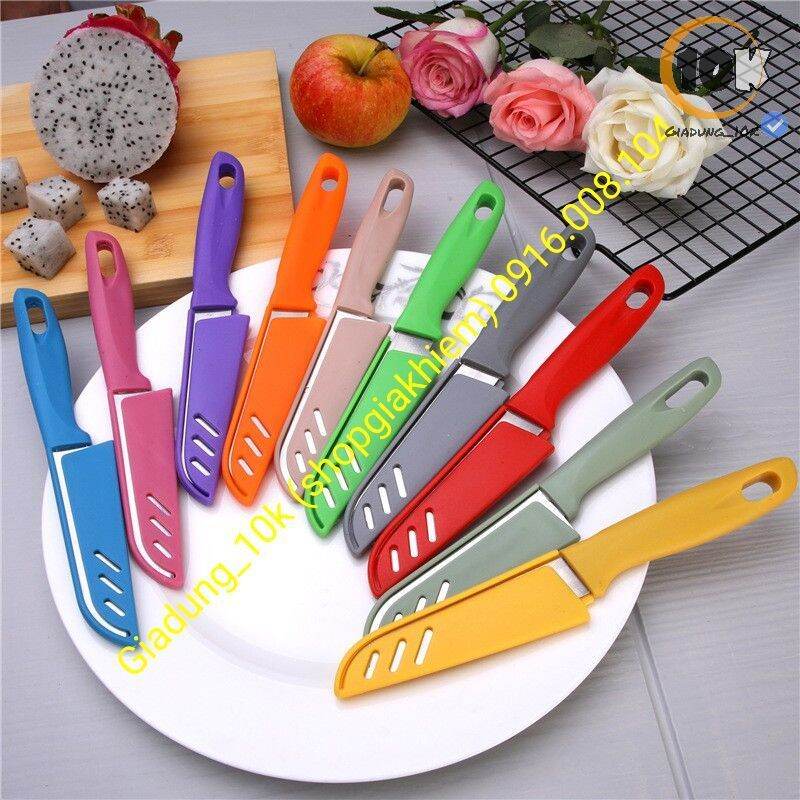 Dao gọt hoa quả Inox nhiều màu sắc