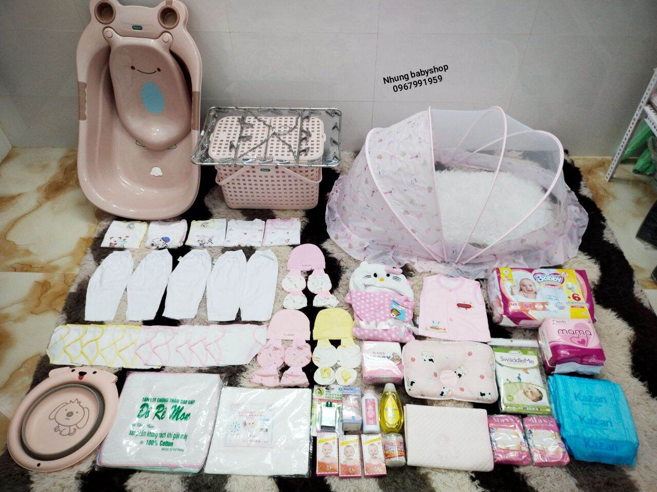 New _ Combo trọn bộ đi sinh cho mẹ và bé ( quà tặng hấp dẫn cho mẹ và bé _ tặng giày thông hơi sịn sò cho bé )