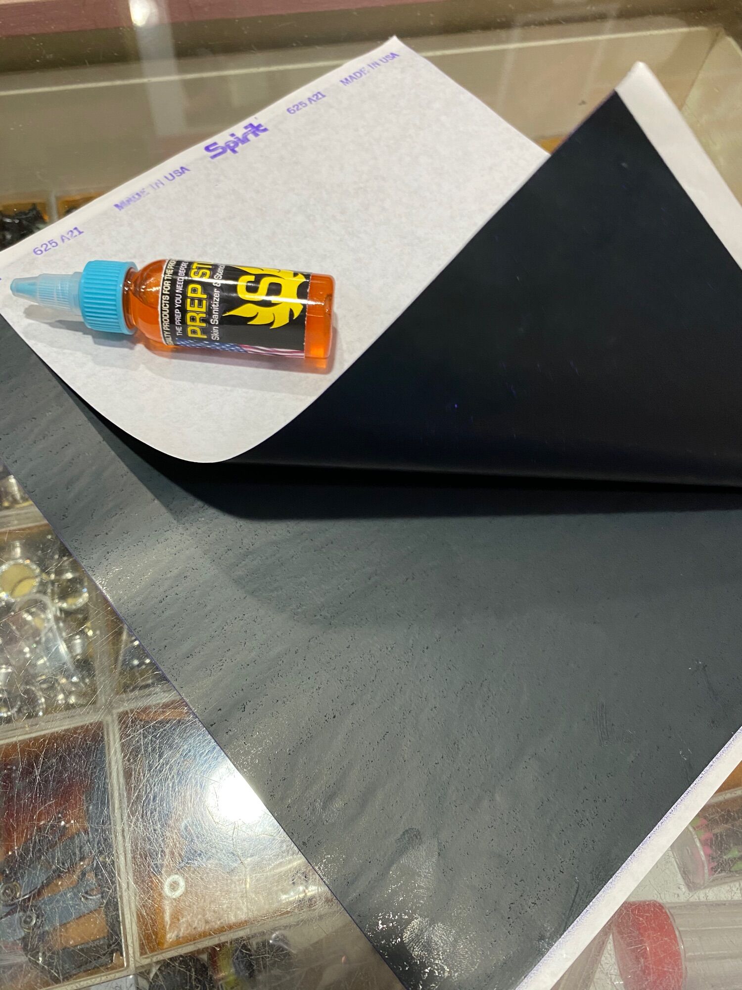 2 giấy than đen in hình kèm gel scan siêu bám