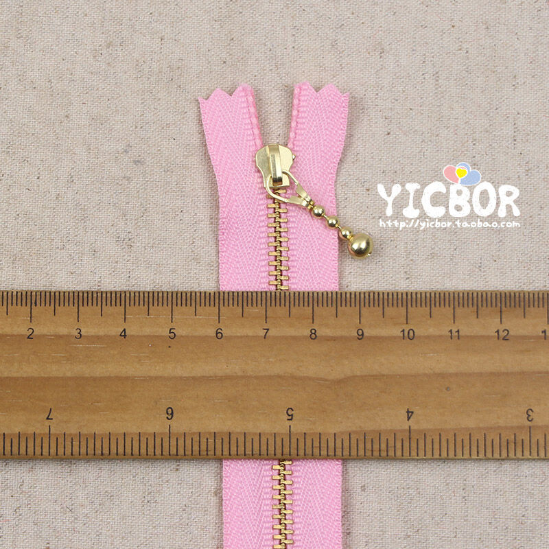 YKK Cáp Khóa Kéo Kim Loại Màu Vàng Nhạt DIY Thủ Công Túi Phụ Kiện Miệng Khóa Kéo 12/15/20cm Khóa Kéo Miệng Đóng