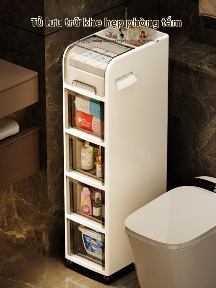 JIANTE | Waterproof Bathroom Storage Cabinet Narrow Gap Use Giá  1,066,000 Đồng*Miễn phí vận chuyển