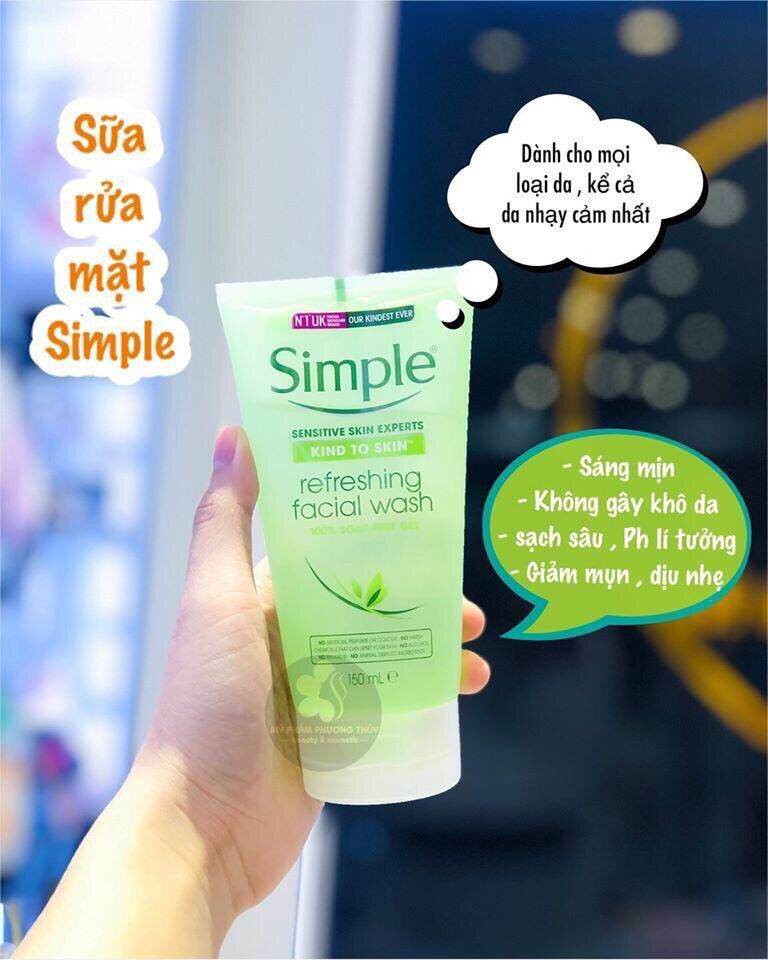 [Hcm]Sữa Rửa Mặt Simple Ngừa Mụn Cấp Ẩm