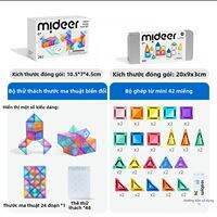 Mideer | Thước đo ma thuật 24 đoạn dành cho trẻ mẫu giáo đồ chơi giáo dục di động cho tàu hỏa và máy bay quà tặng quà trung thu cho bé đồ chơi trẻ em