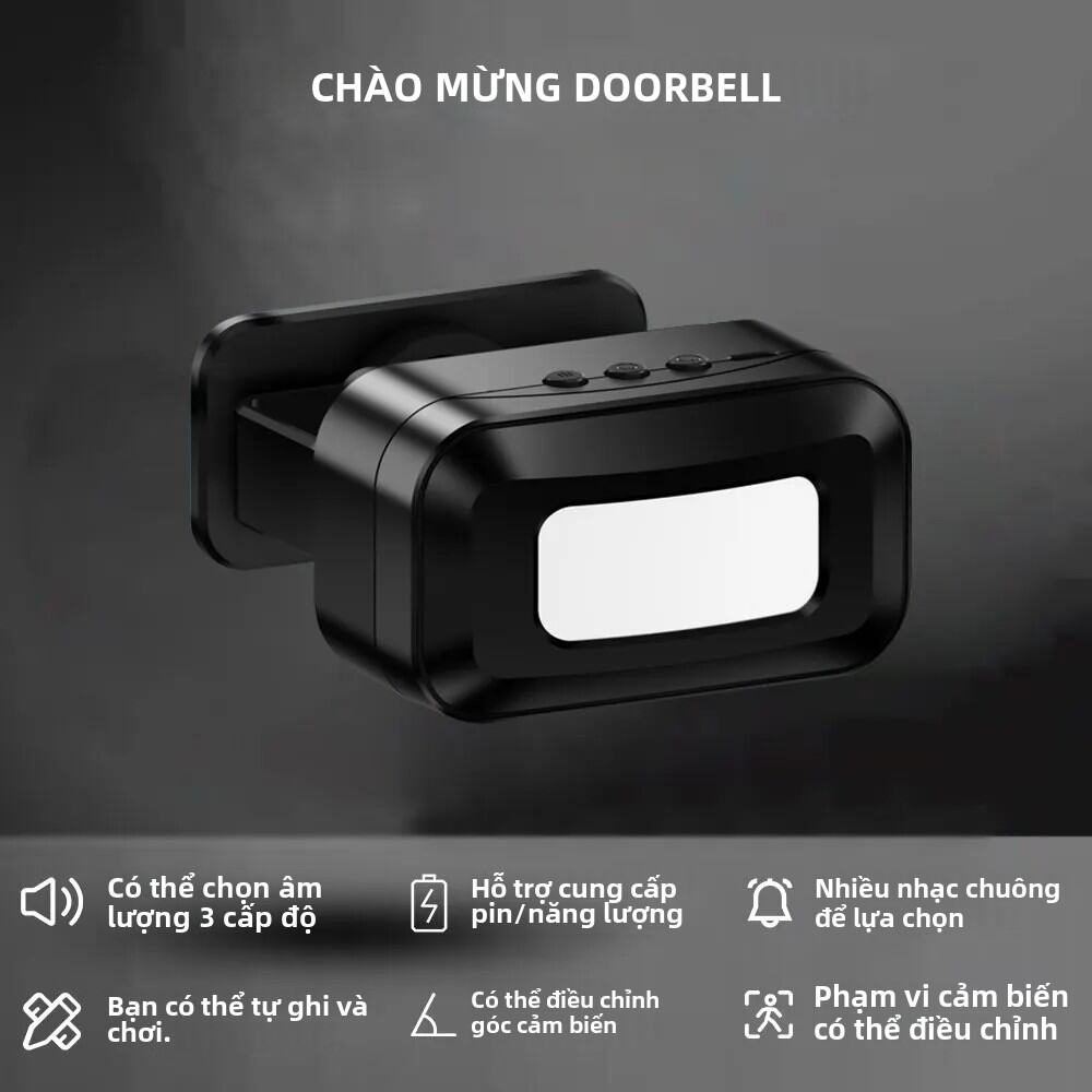 Chuông Cửa Thông Minh Không Dây Cảm Biến Chuyển Động PIR Chào Mừng Chuông Báo Động Cho Cửa Hàng Công Ty Mục Từ Bảo Vệ An Ninh Khách Truy Cập