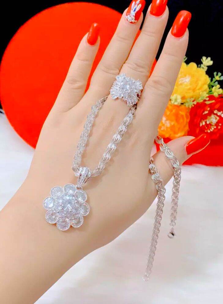 Dây Chuyền Nữ Hoa Đá Dây Đuôi Phụng Cao Cấp - Dễ Phối Thời Trang