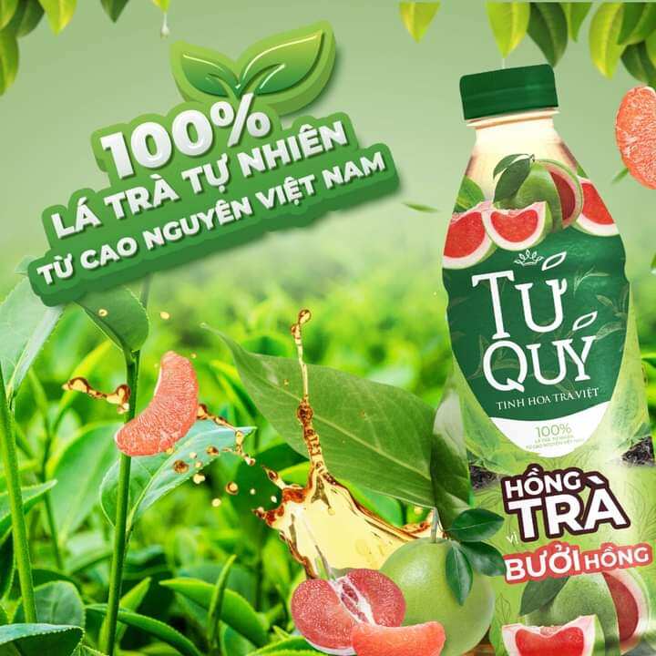 Lot of 6 Bottles of 450ml Four Quarter Tea