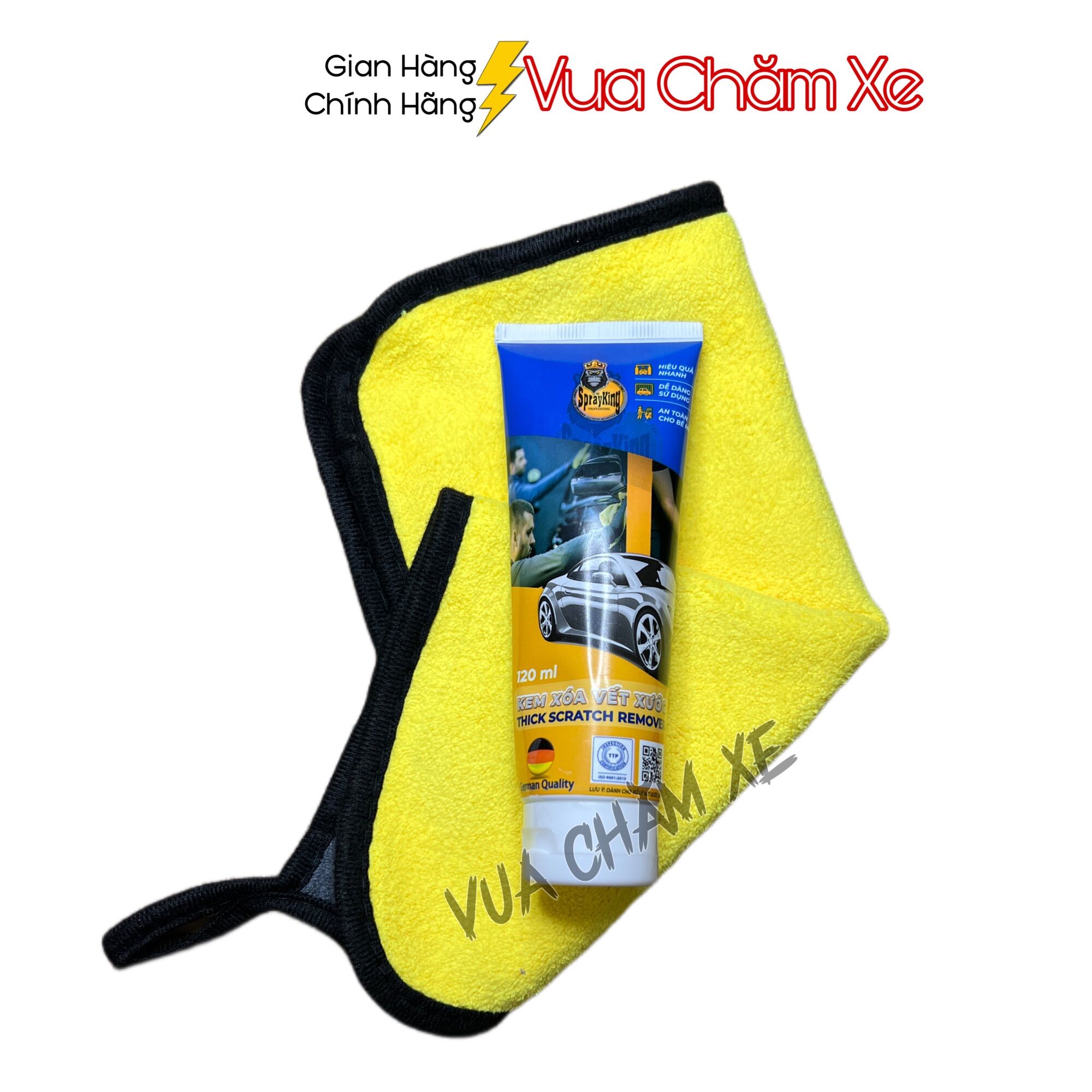 Kem xoá xước xe sprayking, kem tẩy vết xước cạn.