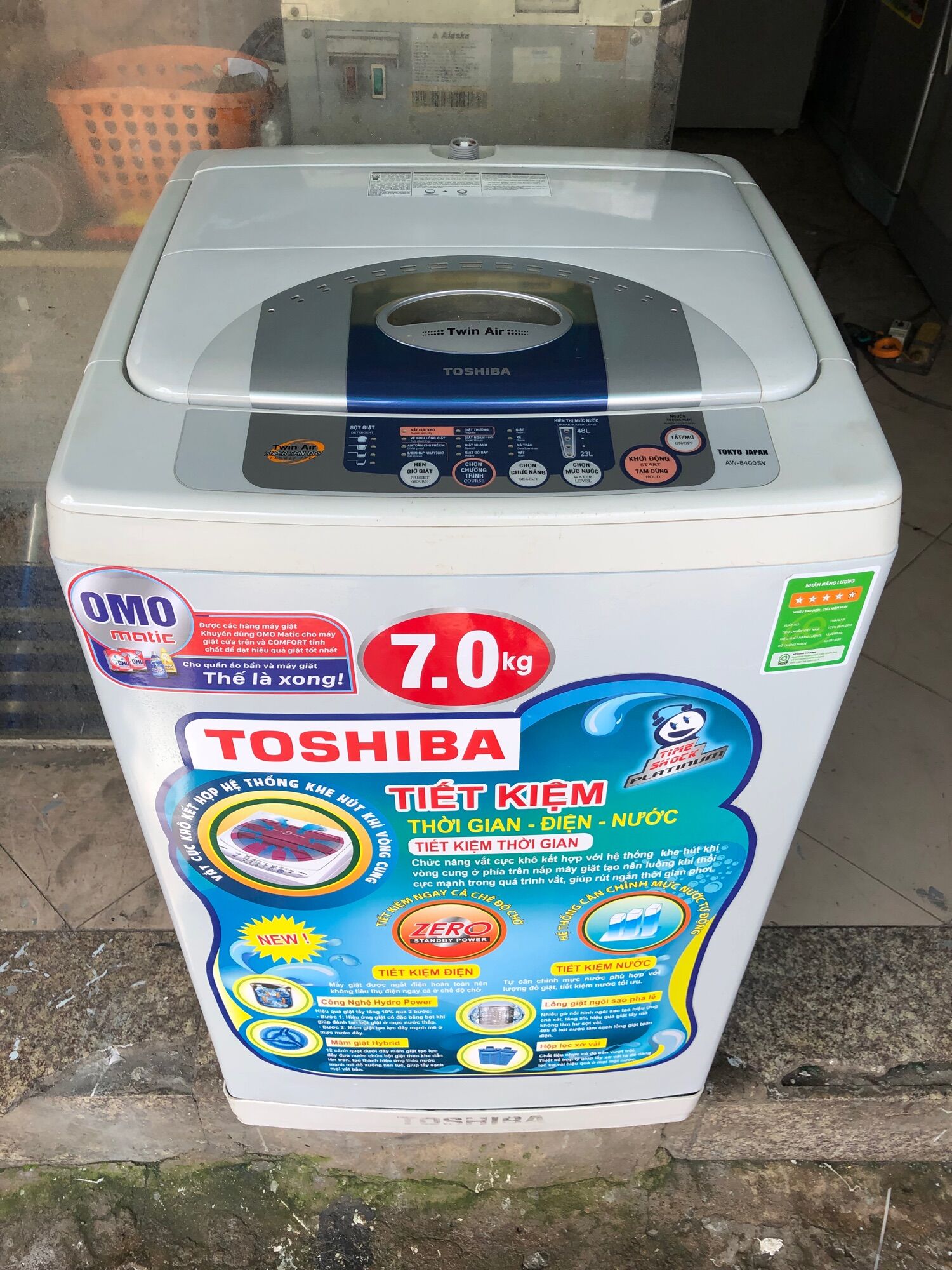 Máy giặt cũ Toshiba 7kg bán khu vực HCM