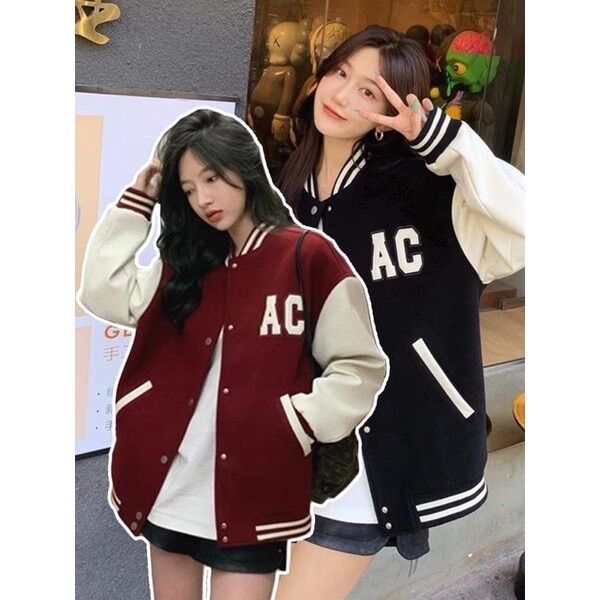 Áo bomber ac nỉ khoác, áo khoác bomber nỉ, áo khoác nỉ nam nữ hot 2021 shopbong hottrend. phong cách trẻ trung cute. kèm quà tặng xinh xắn