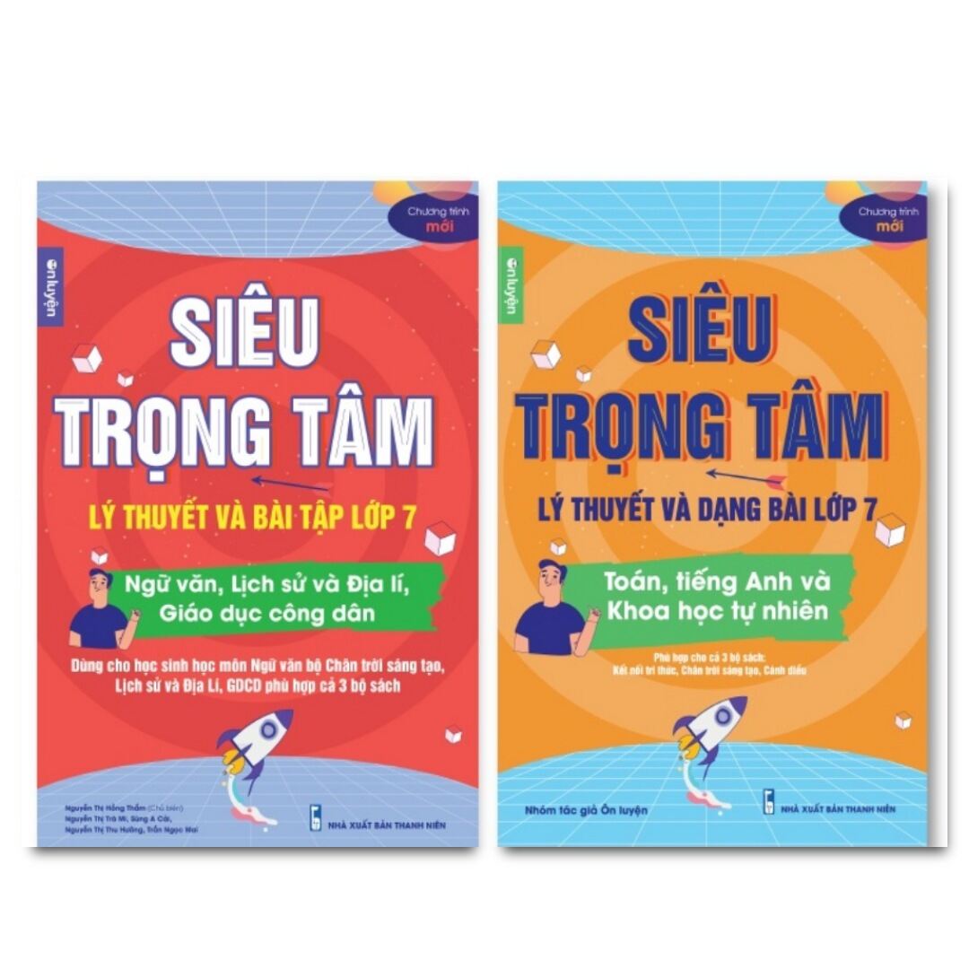 Combo 2 Cuốn Siêu Trọng Tâm Lớp 7 (Chân Trời Sáng Tạo) Toán Tiếng Anh KHTN Và Văn KHXH