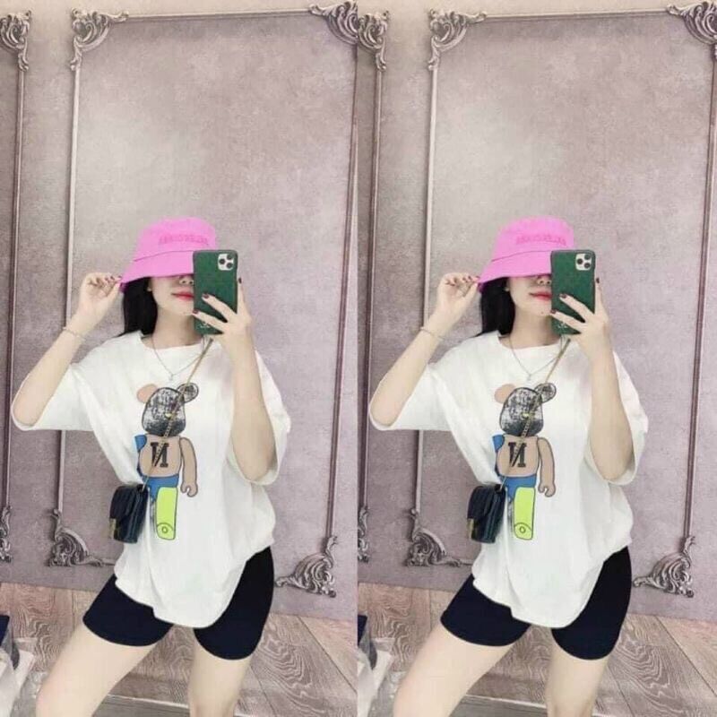 Set bộ áo thun mix quần legging - gấu berick