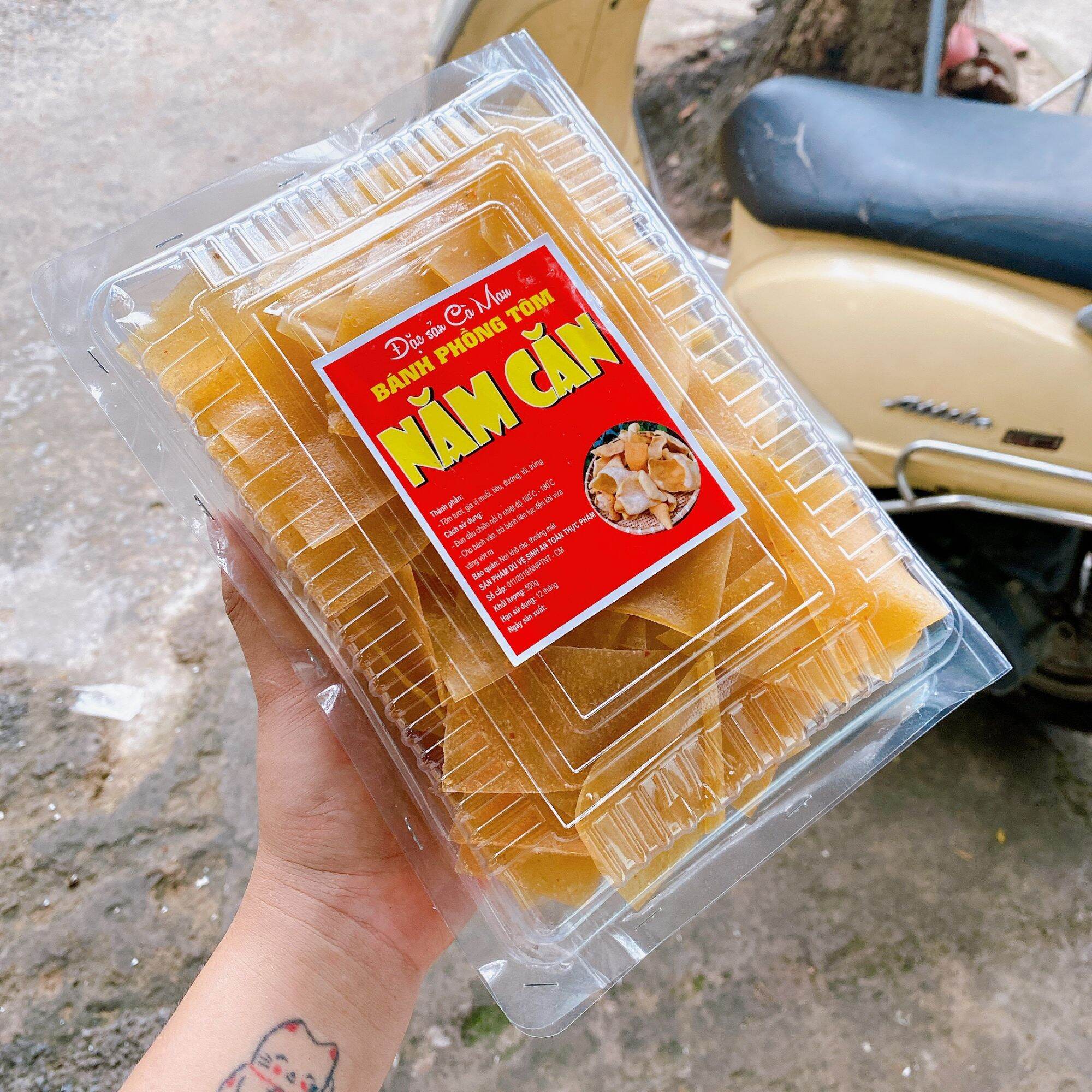 Bánh phồng tôm 5 Căn Cà Mau 500g (Loại đặc biệt 30% tôm)