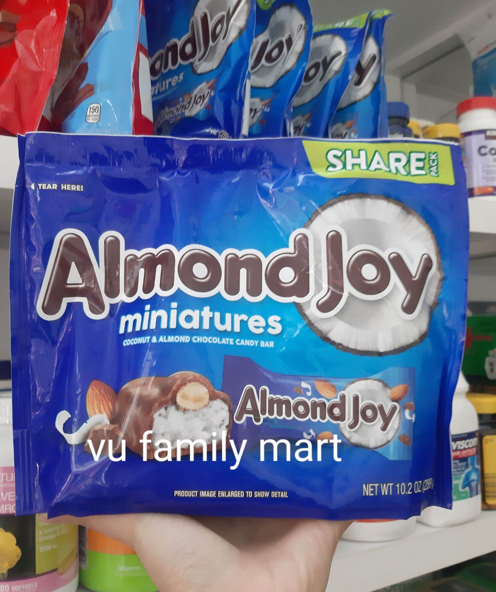 Socola dừa hạnh nhân Almond Joy share pack
- Hàng air Mỹ