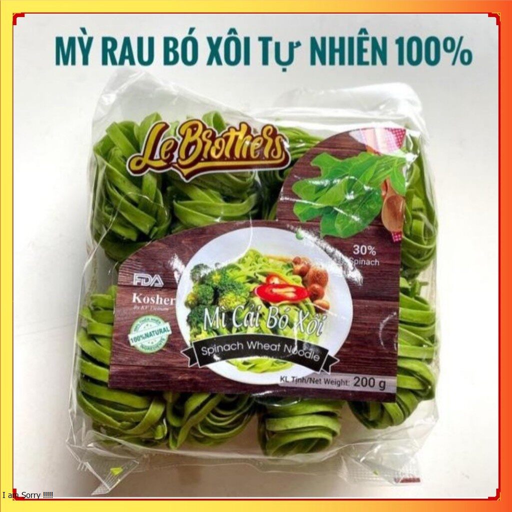 Mì Cải Bó Xôi Le Brother -Mì tươi rau củ organic .