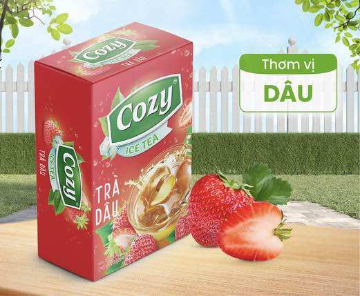 Trà dâu hoà tan cozy 16 tép* 15gr