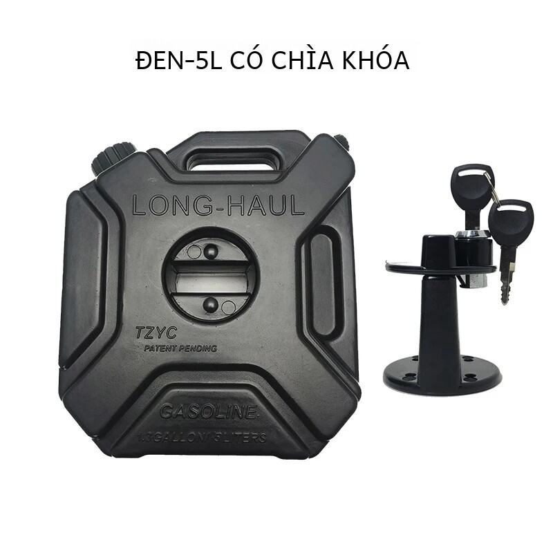 Xe Máy Di Động Nhựa Khí Nhiên Liệu 3L/5L Dự Phòng Khẩn Cấp Xăng Diesel Lưu Trữ Có Khóa Kỹ Thuật Cao Cấp Nhựa