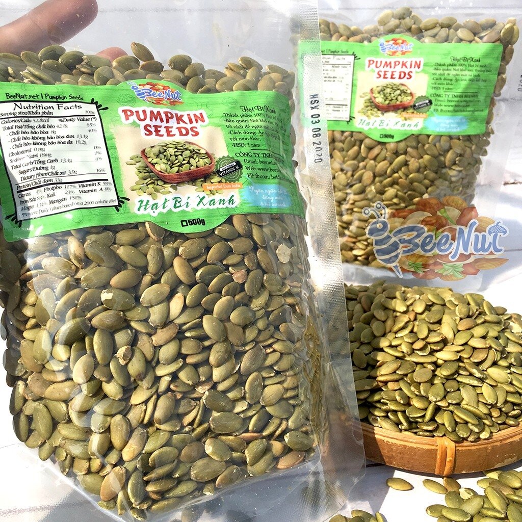 500g nhân bí sấy chín