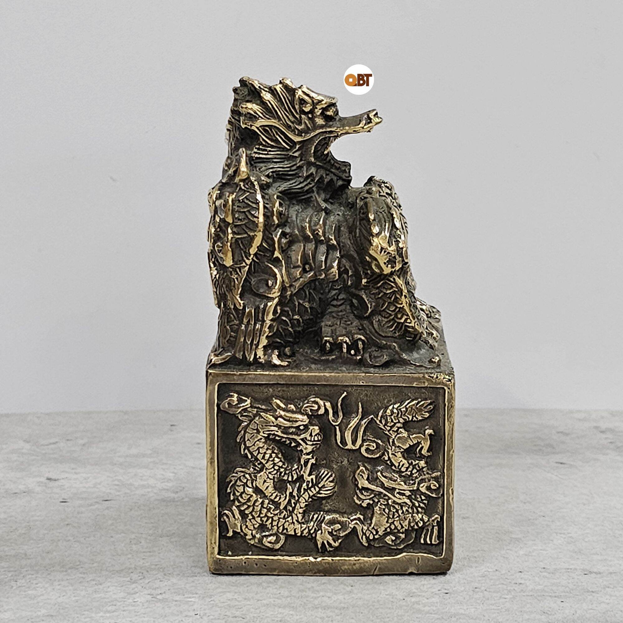 Cửu Long Kim ấn nhỏ bằng đồng