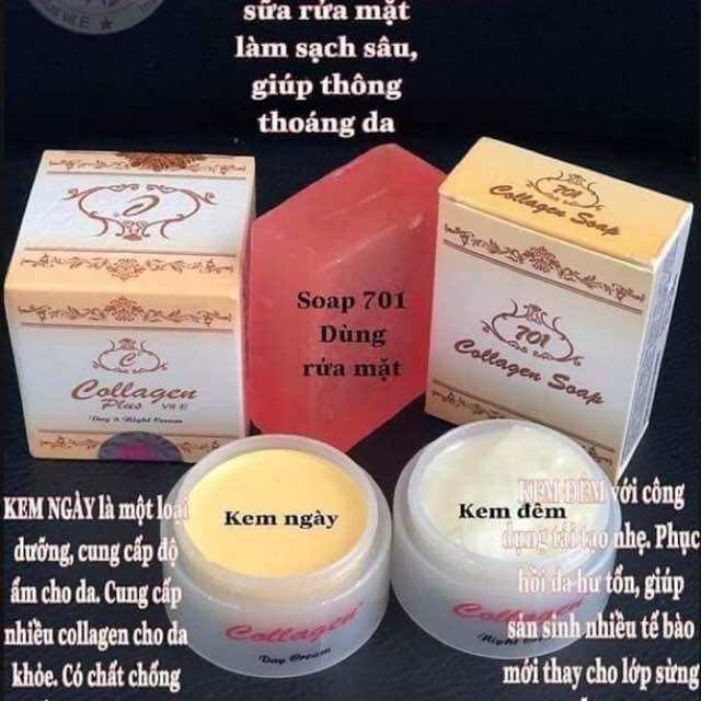 [Chính Hãng 100%] Bộ kem nám Collagen Plus Vit E