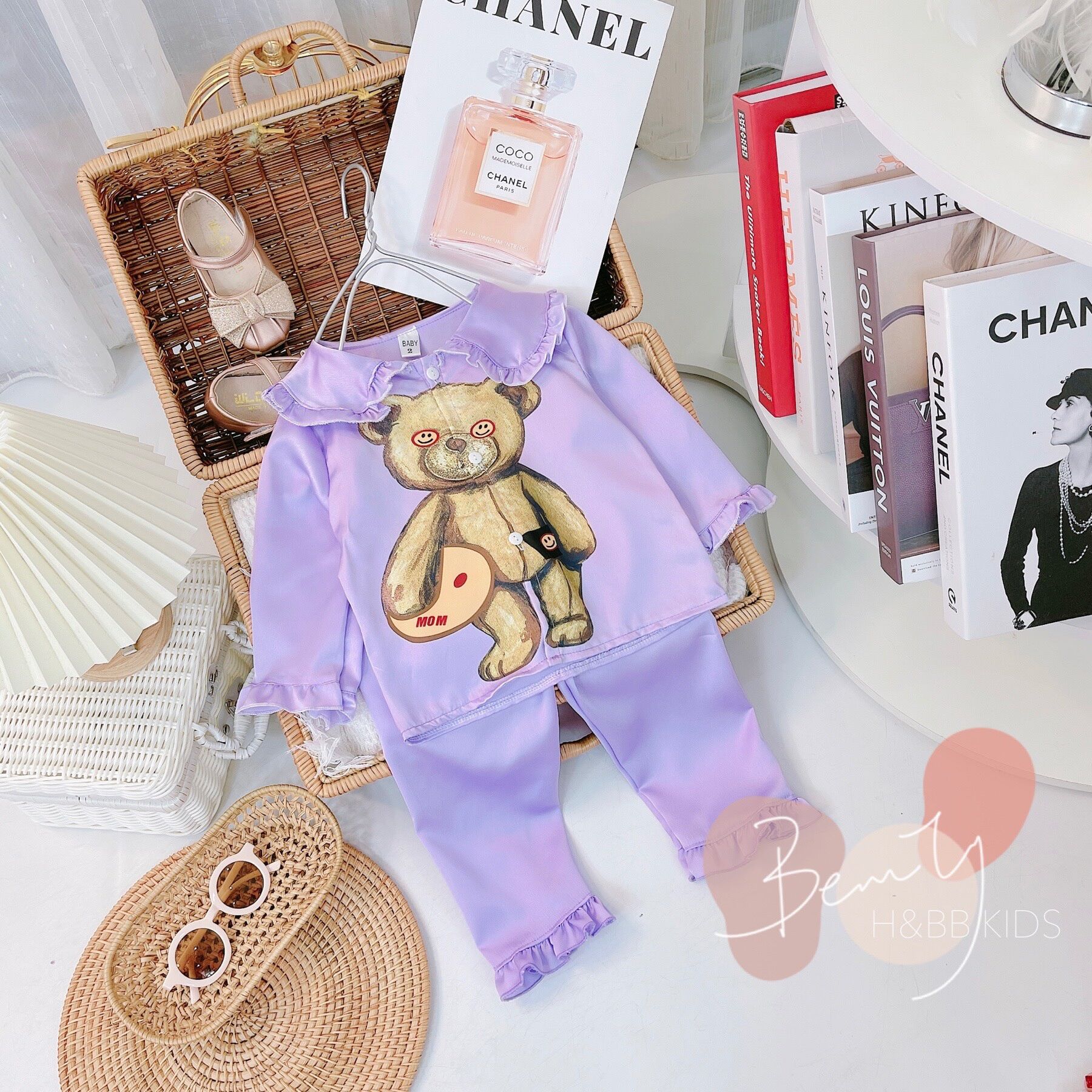 Đồ bộ Pyjama lụa bé gái