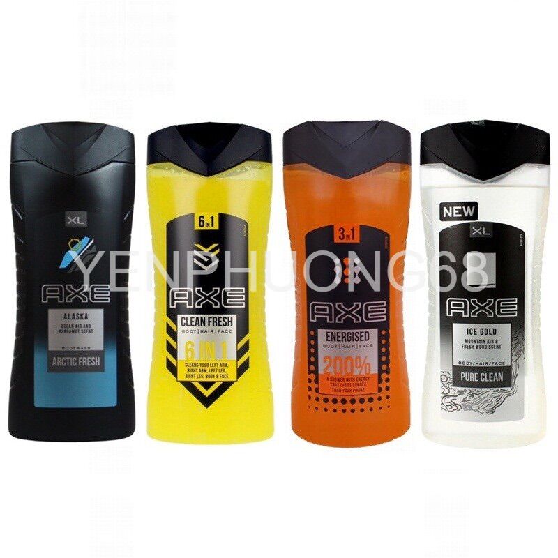 Sữa tắm axe body wash mỹ for men 400ml