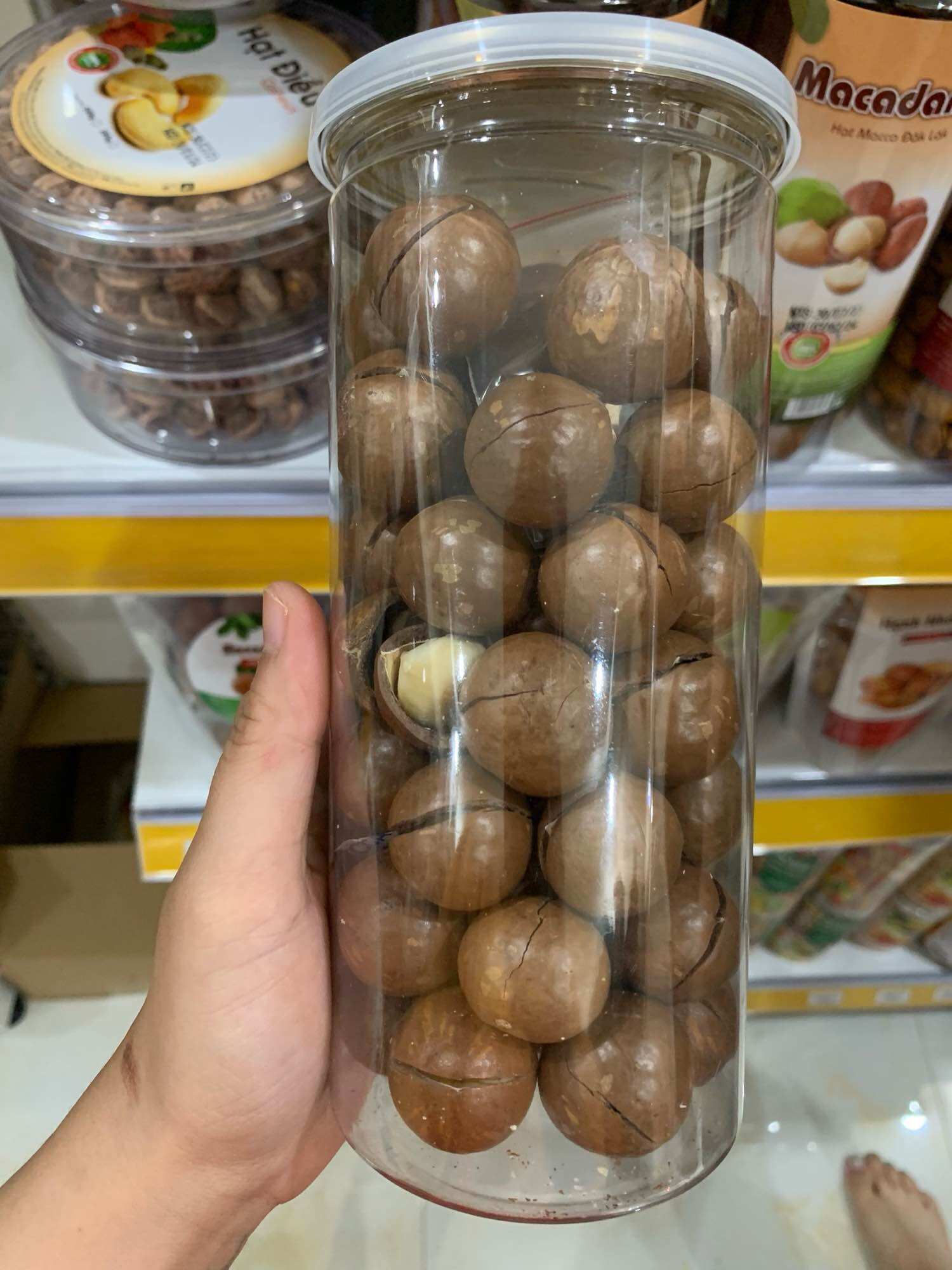 500g hạt macca đắk lắk nứt vỏ size siêu đại - organic sạch - loại đặt biệt