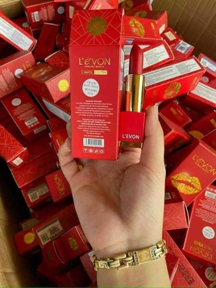 Son thỏi levon mocha đỏ màu bền đẹp