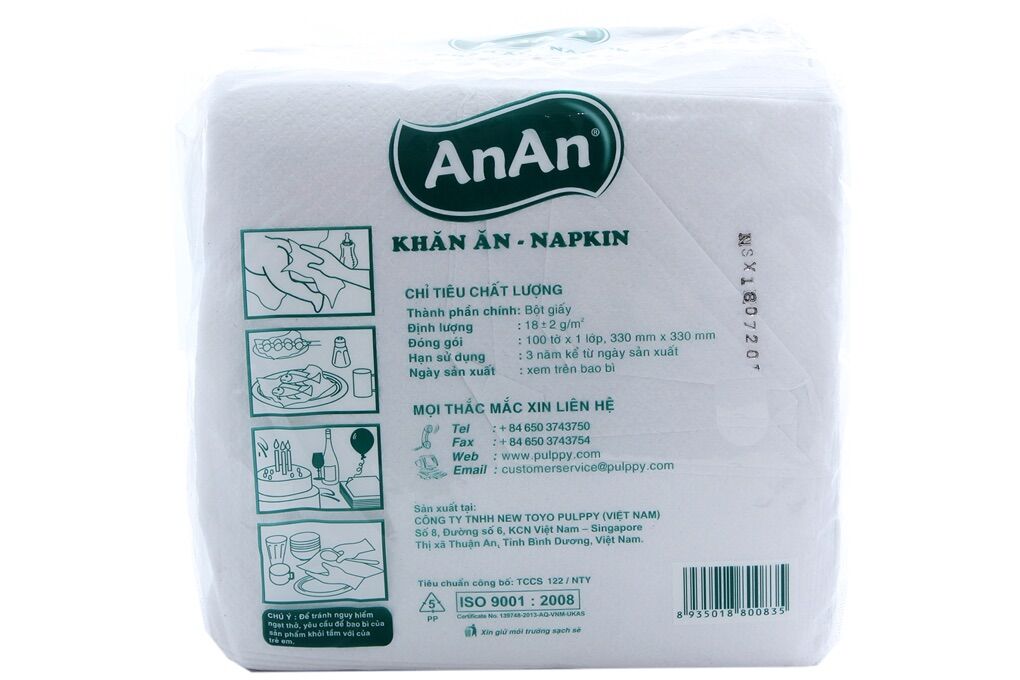 Khăn Ăn An An 100 Tờ