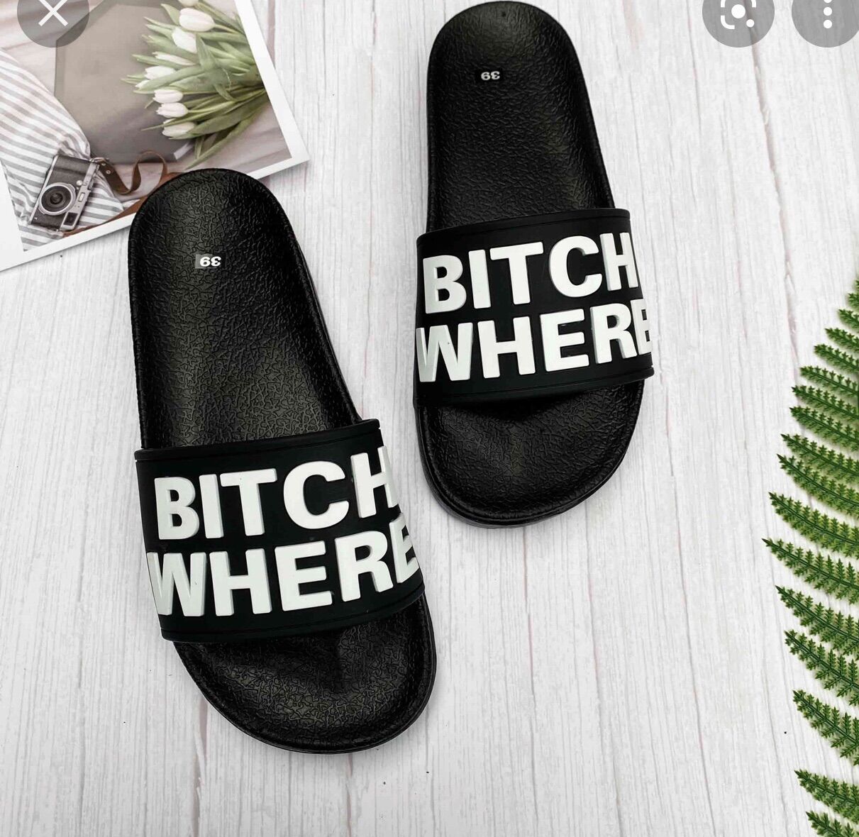 Dép Bitch Where hot nhất cho cả Nam và Nữ, dép chữ, dép lê, giá tại xưởng