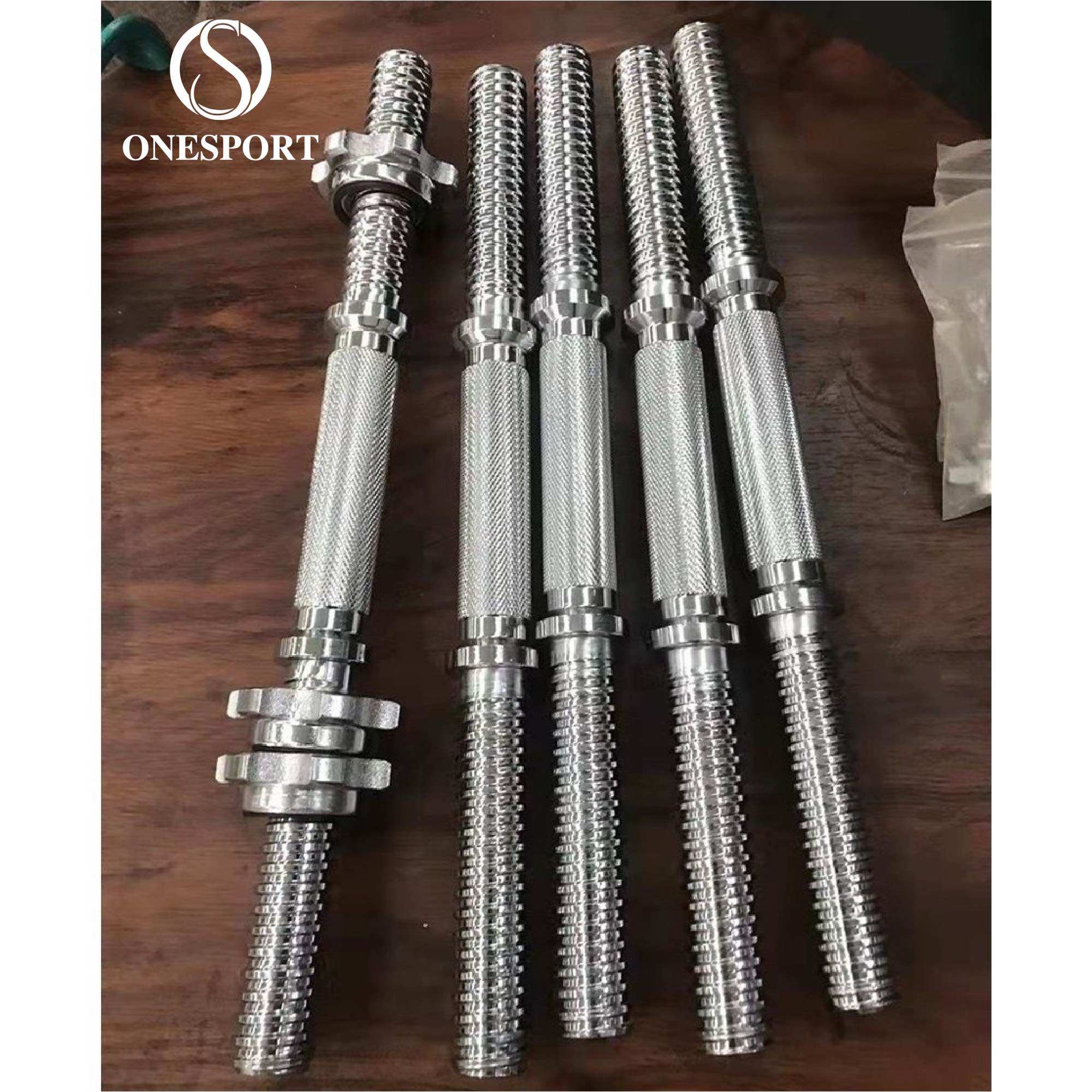 Tay đòn tạ thép đặc kèm chốt tạ phi 25 - Onesport