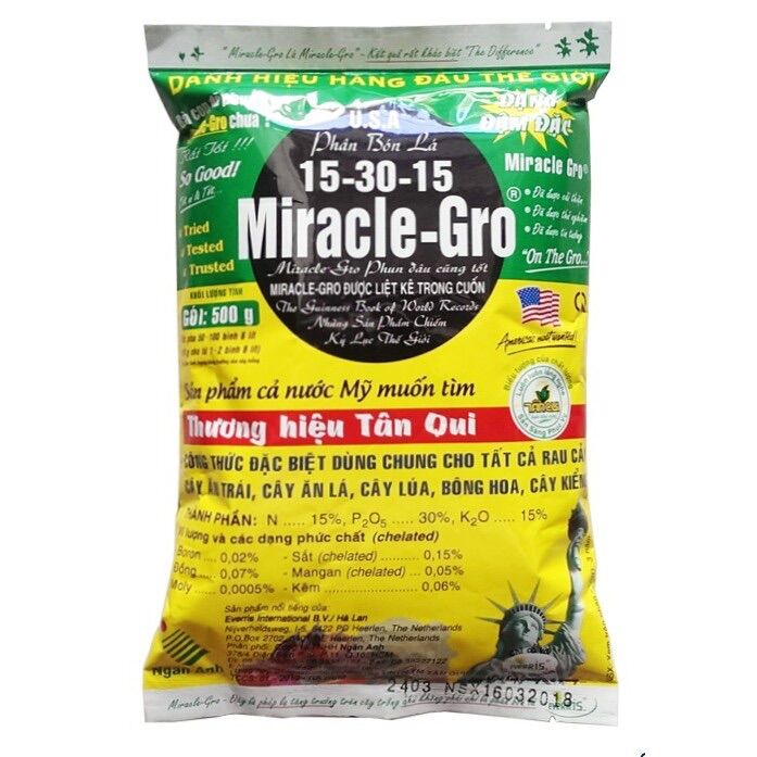 Miracle-gro 15-30-15 usa – phân bón lá cao cấp cho cây trồng