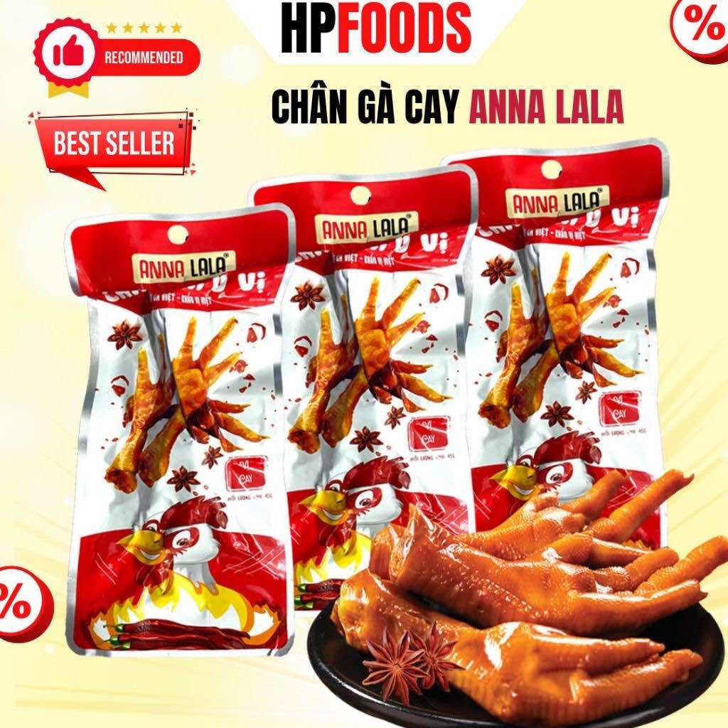 Chân gà cay ủ vị Anna Lala chân 45g-1 cái chân gà cay tương thơm ủ vị Anna Lala