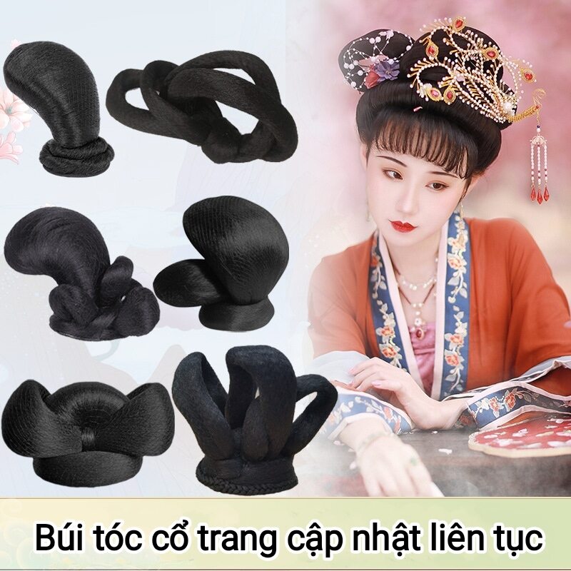 4-Búi Tóc Giả Cài Đầu Hóa Trang Cổ TRANG Các Loại
