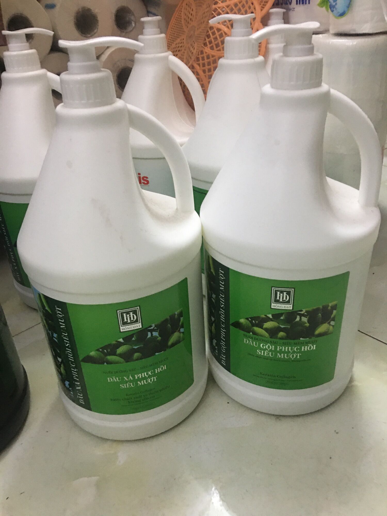 Dầu gội xả bưởi siêu mềm mượt can 5L (1 cặp)