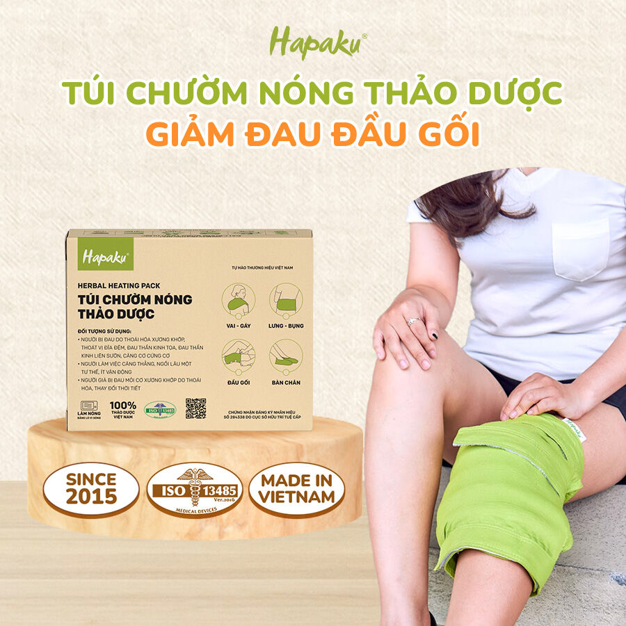Túi Chườm Thảo Dược Đầu Gối Hapaku Túi Chườm Làm Nóng Bằng Lò Vi Sóng