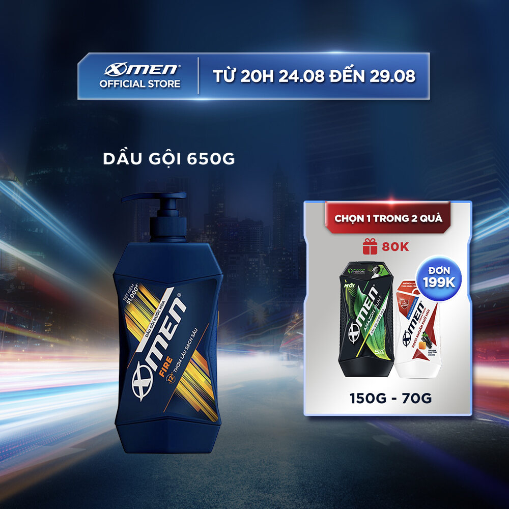 Dầu gội nước hoa x-men fire 650g