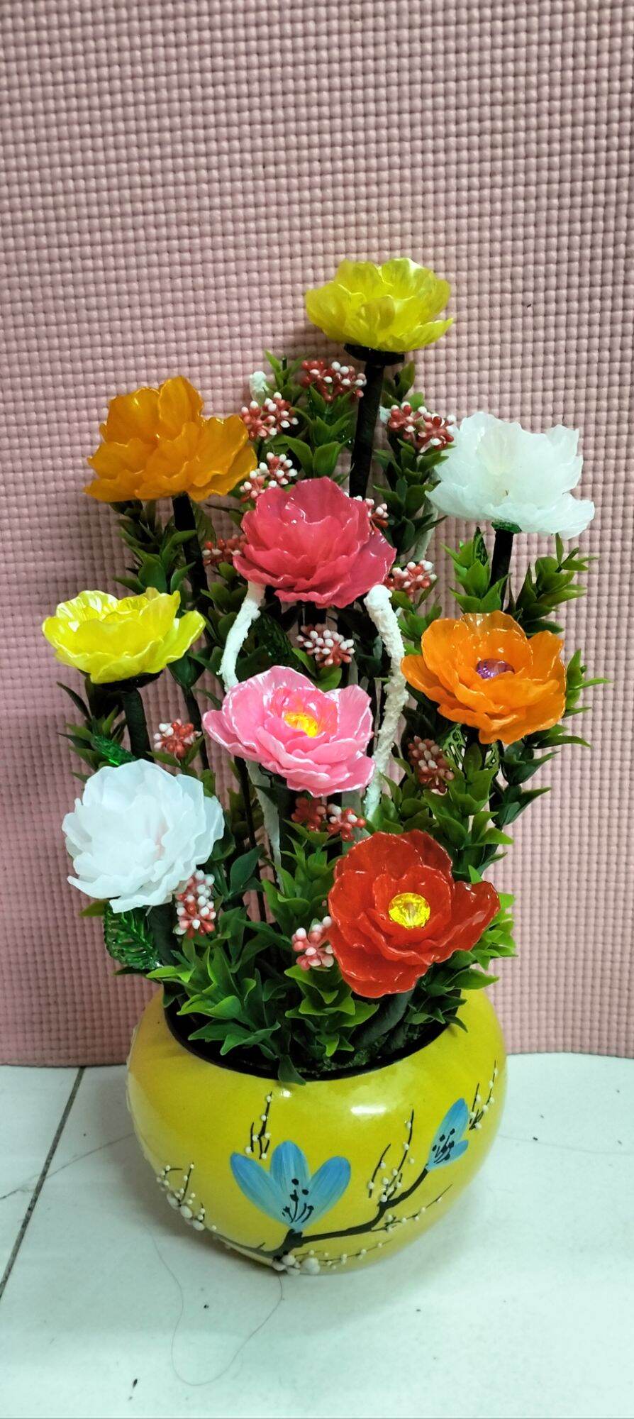 Chậu hoa hồng pha lê (size 33->35cm)