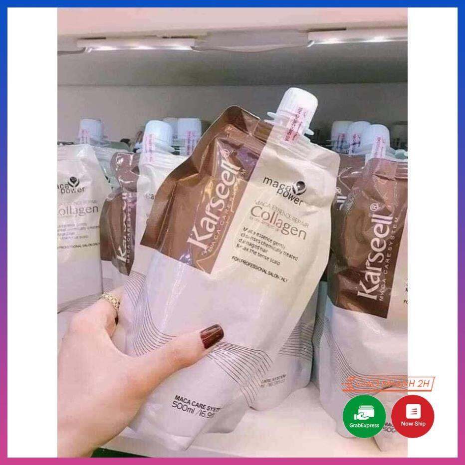 Kem Ủ Hấp Tóc Collagen Karseell Macca Phục Hồi Tóc Hư Tổn Siêu Mềm Mượt | Dầu Ủ Tóc Collagen 500ml