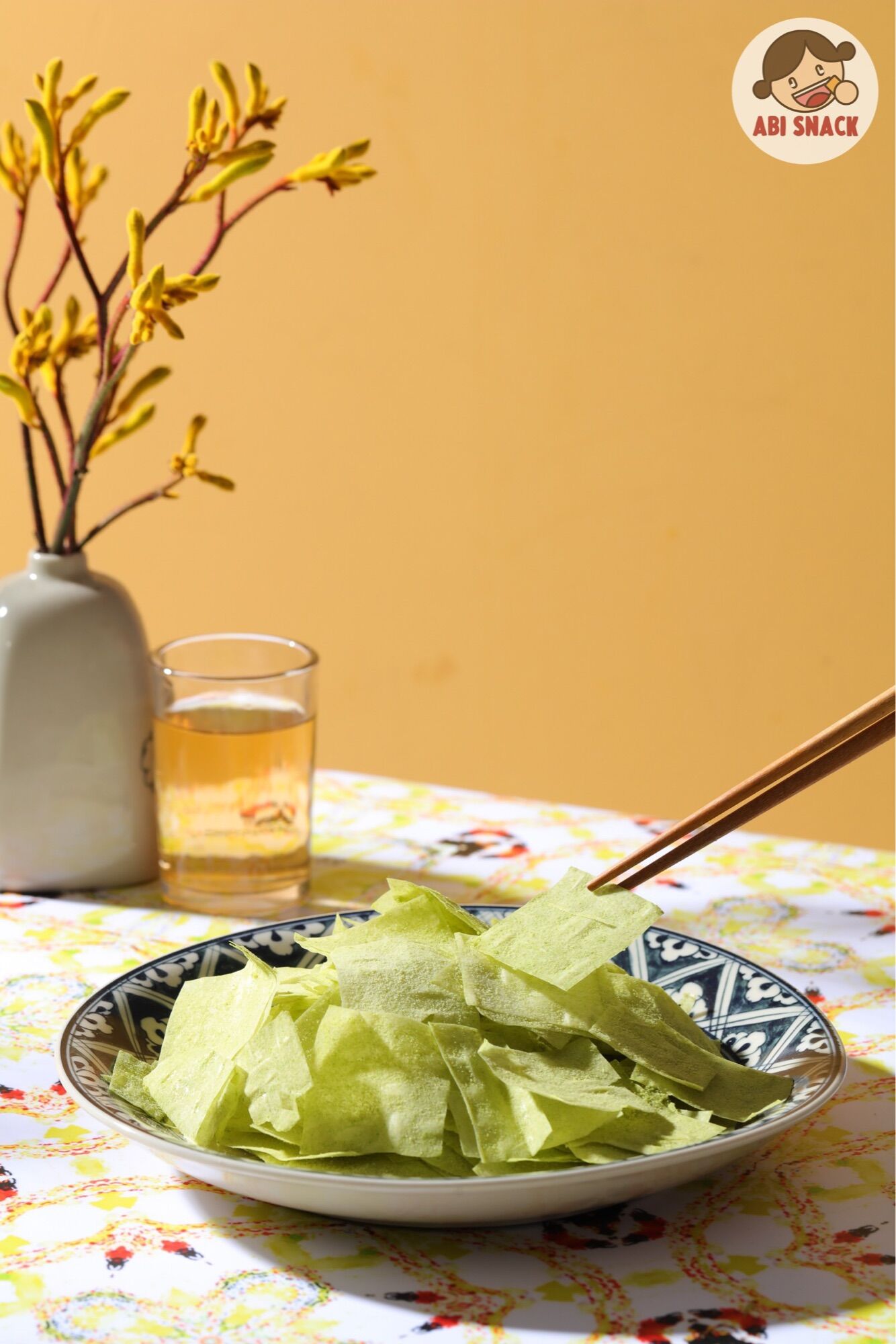 [ ABI_SNACK ] BÁNH TRÁNG VỊ TRÀ XANH
