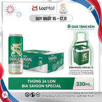 Nồng Độ Cồn 4.9% - Thùng 24 Lon Bia Sài Gòn Special 330ml