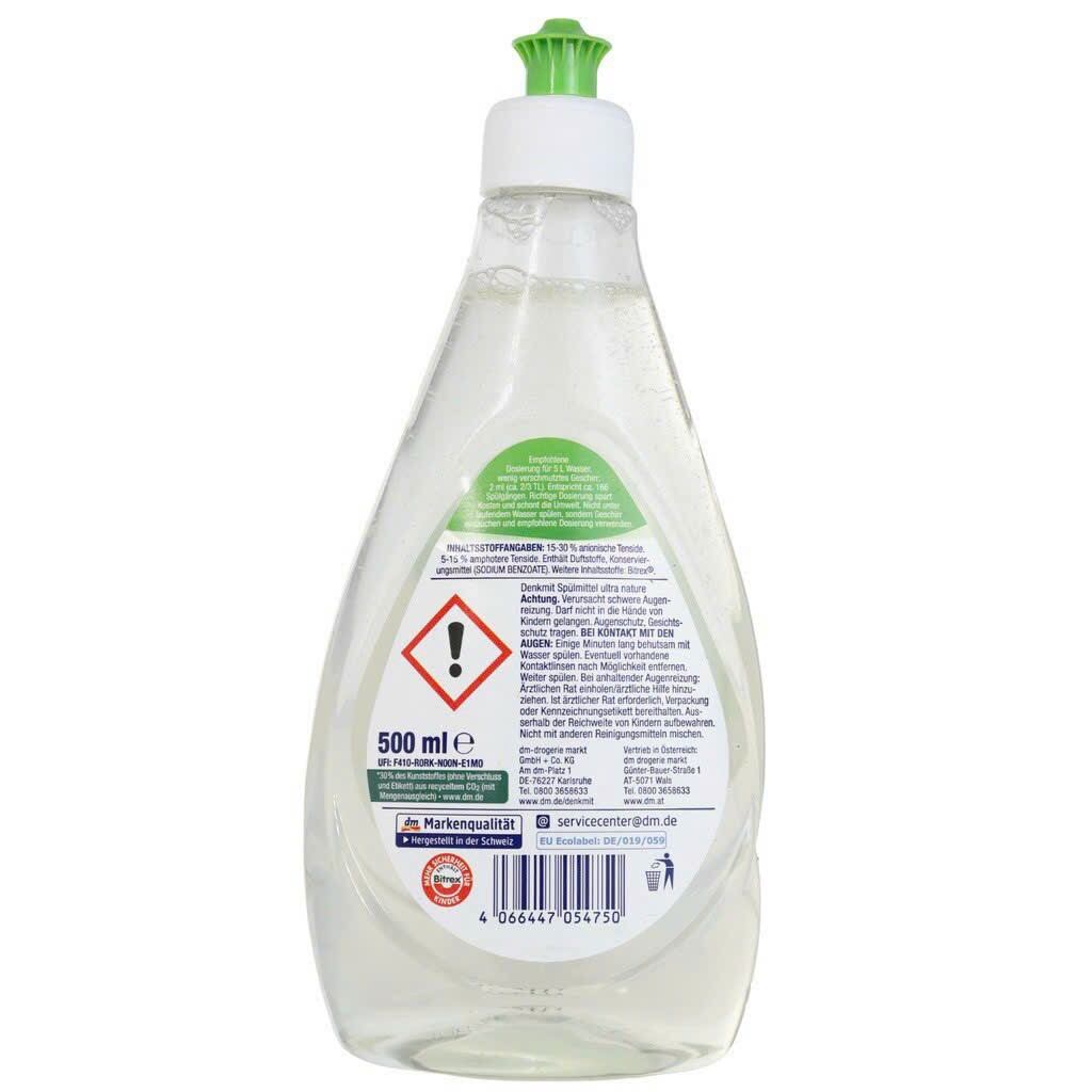 Nước rửa chén bát Denkmit nature 500ml của Đức