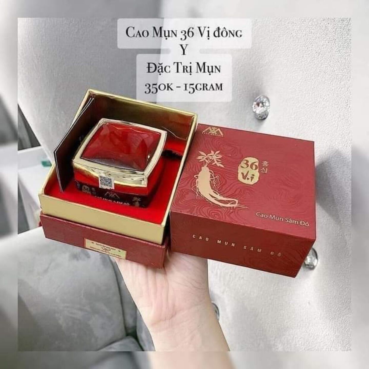 Cao mụn sâm đỏ 15g hàng chính hãng