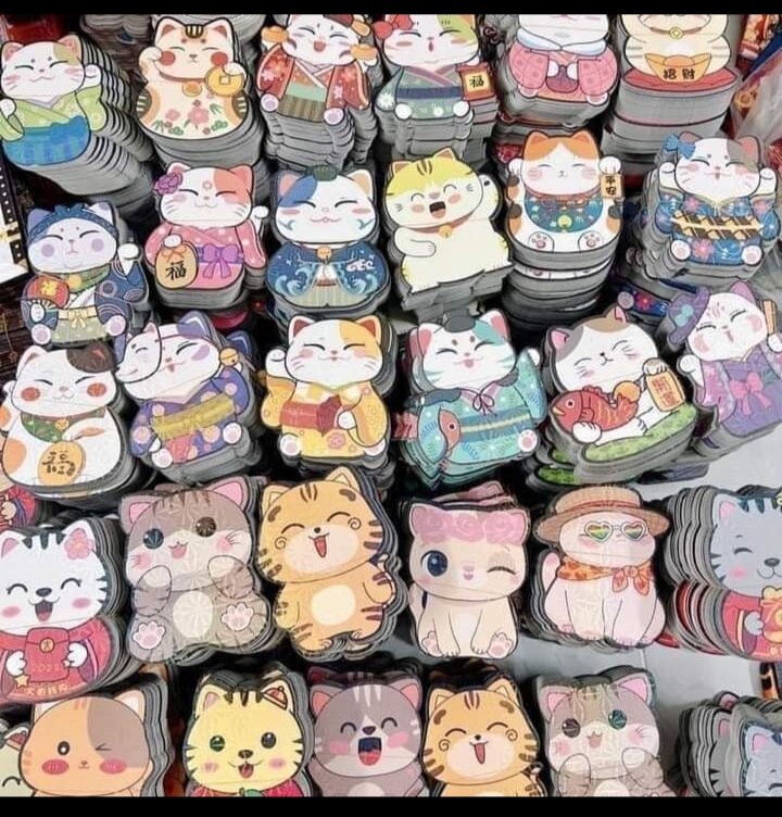 Sét 5bao lì xì hoạt hình chibi có dạ quang mẫu mới 2024