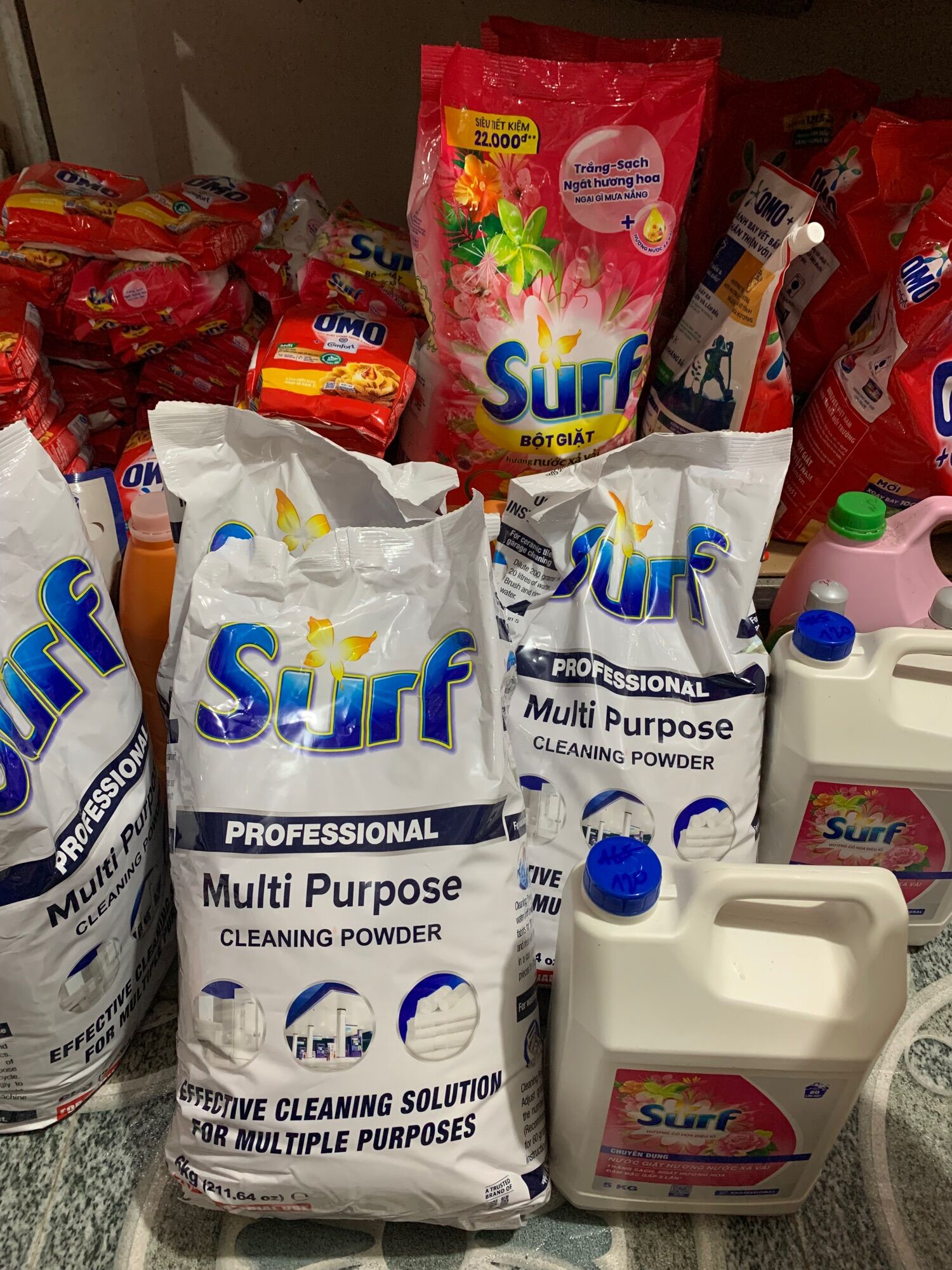 Bột giặt surft 6kg giá 130k/gói