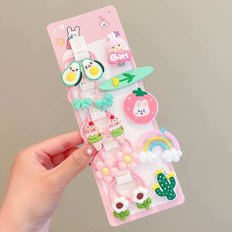 Set kẹp tóc và cột tóc em bé
