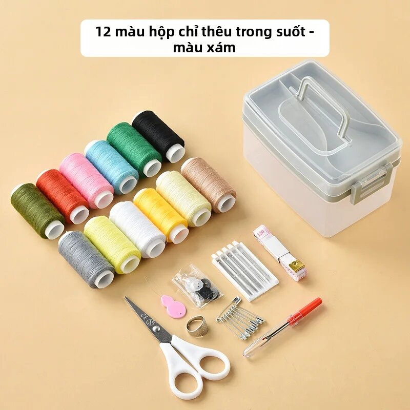 Bộ Hộp Đựng Kim Và Chỉ May Vá Sáng Tạo 12/24 Màu Giá Trị Thẩm Mỹ Cao Tiện Lợi Cho Việc May Vá Tại Nhà Và Khi Đi Du Lịch