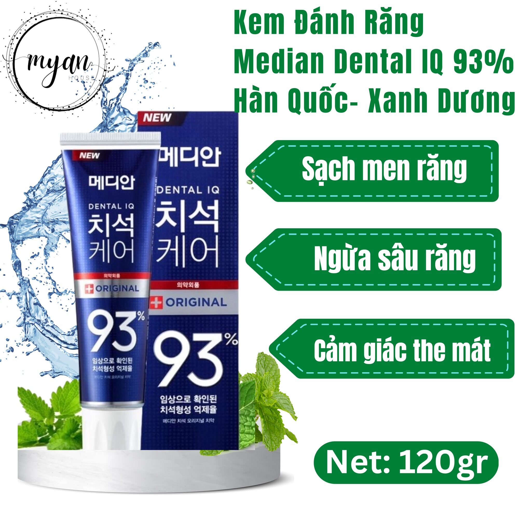 Kem đánh răng MEDIAN 93% Hàn Quốc 120gr